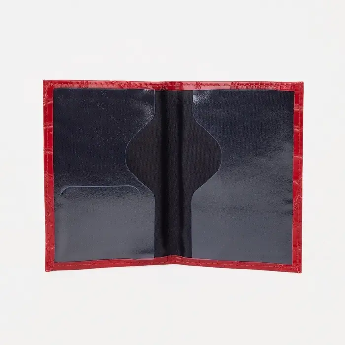 Обложка для паспорта, тиснение, красная