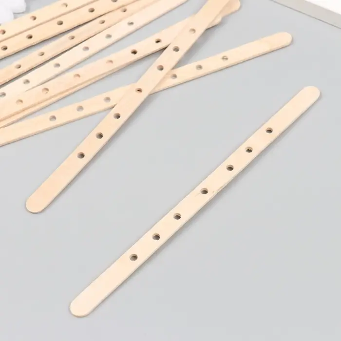 Держатель для крепления фитиля с 7 отверстиями дерево 18х1х0,2 см