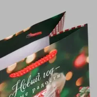 Пакет подарочный ламинированный &laquo;Новые радости&raquo;, MS 18&times;22.3&times;10 см