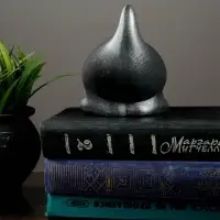 Фигура настольная керамика &laquo;Кот Нырок&raquo;, на полку, чёрно-серебряный, 11&times;9&times;18 см