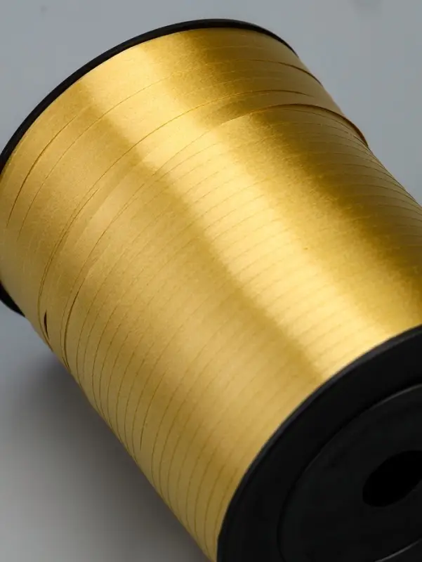 Лента для декора, подарков и шаров, золотой, 0.5 см &times; 500 ярдов