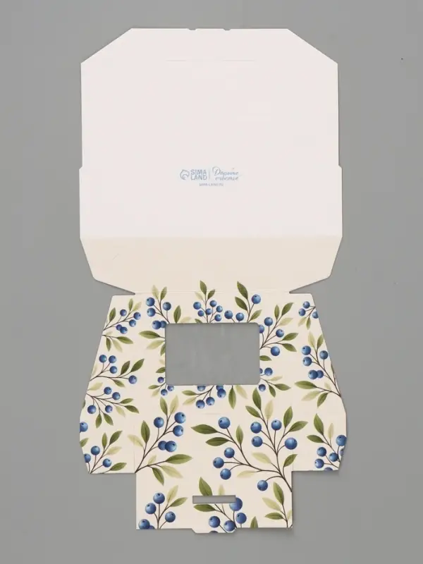 Коробка подарочная с окном &laquo;Ягоды&raquo;, 10&times;8&times;3.5 см, самосборная