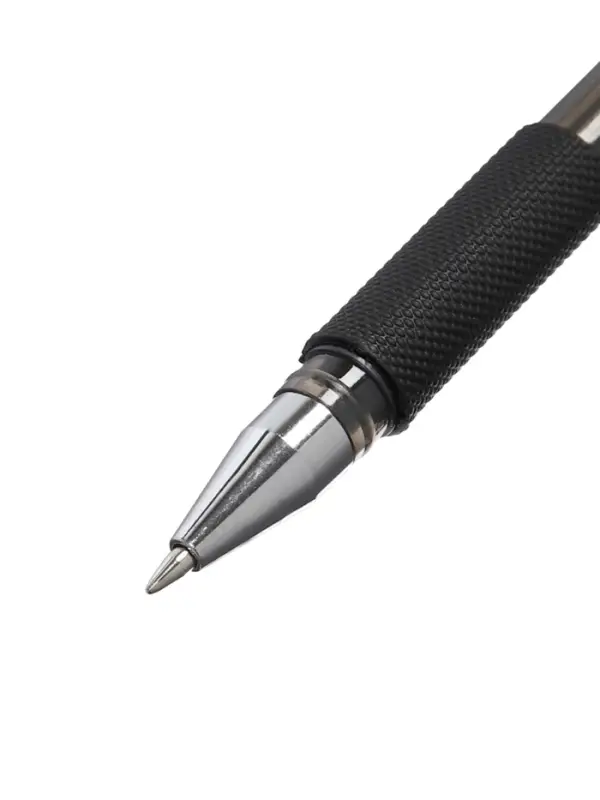 Ручка гелевая, чёрный стержень, узел 0.5 мм, резиновый упор