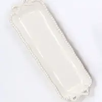 Блюдо сервировочное Pearl, 31&times;10&times;2.5 см, фарфор, белое