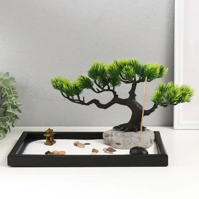 Сад камней Дзен  Сад камней Дзен " Раскидистое дерево в саду" песок+аромапалочки 20х30х18,5 см