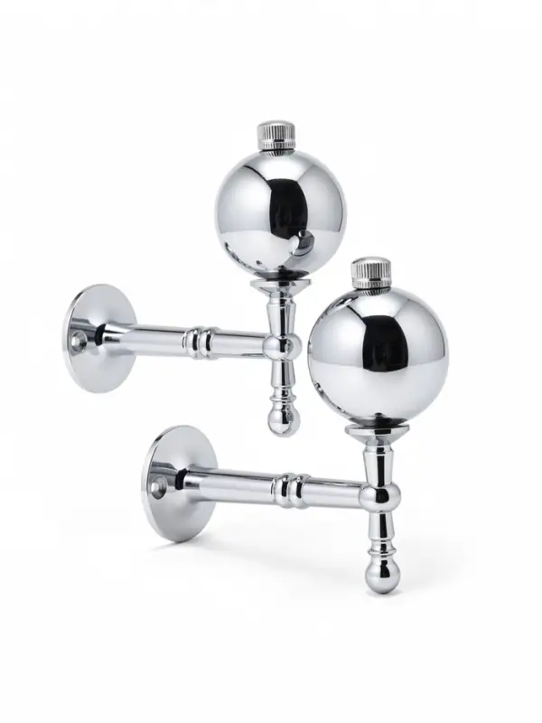 Крючок - держатель для штор CAPPIO KS049, алюминий, цвет хром, 2 шт.