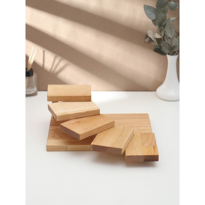 Доска для подачи с подиумами, этажерка 28×19.5×11см, берёза Доска для подачи с подиумами, этажерка 28×19.5×11см, берёза
