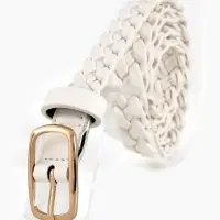 Ремень жен 03-01-01-01, Июнь2501, 1,8*0,3*110 см, без винта, пряж золото, 1 прокол, белый Ремень жен 03-01-01-01, Июнь2501, 1,8*0,3*110 см, без винта, пряж золото, 1 прокол, белый