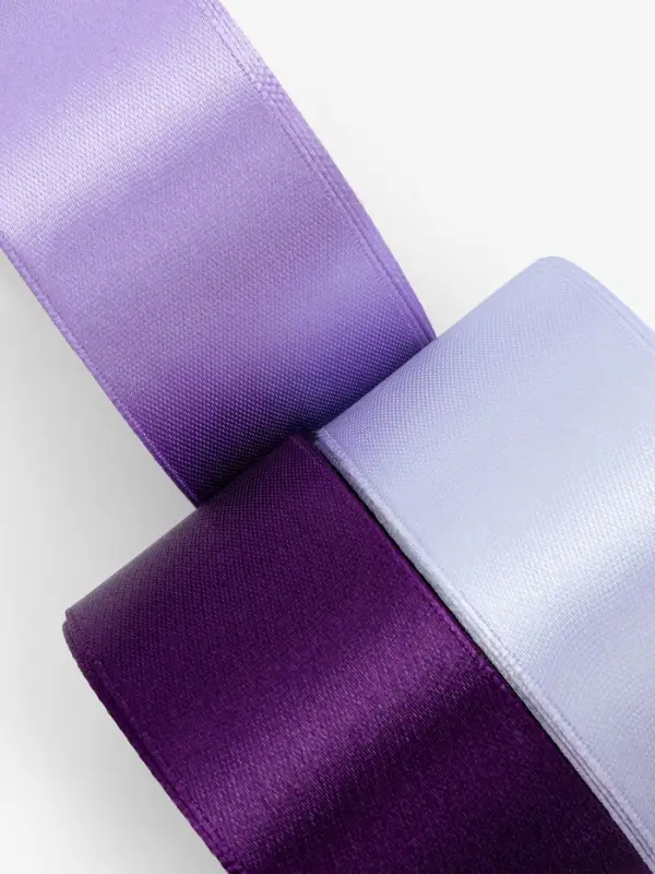 Набор лент атласных (3шт) 40мм*25&plusmn;1ярд(23м&plusmn;1м) №21/35/44 спектр фиолетовый ВБ АУ