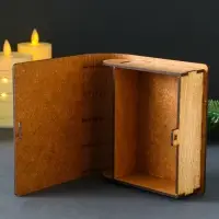 Новогодняя шкатулка-книга "Снежинки" 14х12х5 см