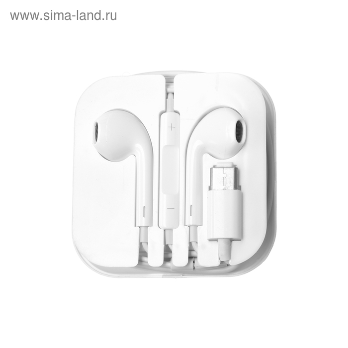 Наушники Luazon VBT 1.13, вкладыши, микрофон, разъем Type-C, белые Наушники Luazon VBT 1.13, вкладыши, микрофон, разъем Type-C, белые