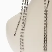 Украшение для волос "Паутина" 44см, цвет белый в серебре Украшение для волос "Паутина" 44см, цвет белый в серебре