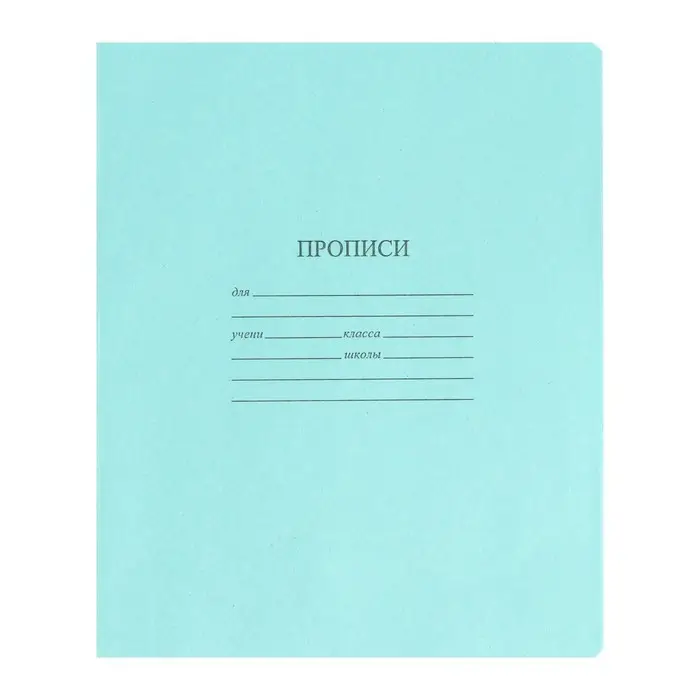 Тетрадь - прописи 12 листов частая косая линейка «Зелёная обложка», 60 г/м² Тетрадь - прописи 12 листов частая косая линейка «Зелёная обложка», 60 г/м²