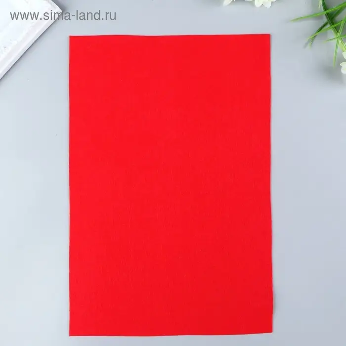 Фетр мягкий 1 мм 20х30 см красный Фетр мягкий 1 мм 20х30 см красный