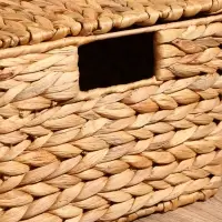 Корзинка прямоугольная с крышкой, 40×25×18 см, водный гиацинт Корзинка прямоугольная с крышкой, 40×25×18 см, водный гиацинт