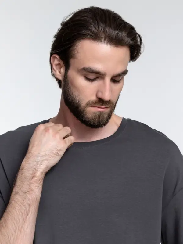 Футболка унисекс оверсайз Crosstown, темно-серая, размер XL