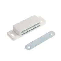 Магнит мебельный ТУНДРА M003W, 72×13 мм, большой, белый, 1 шт.