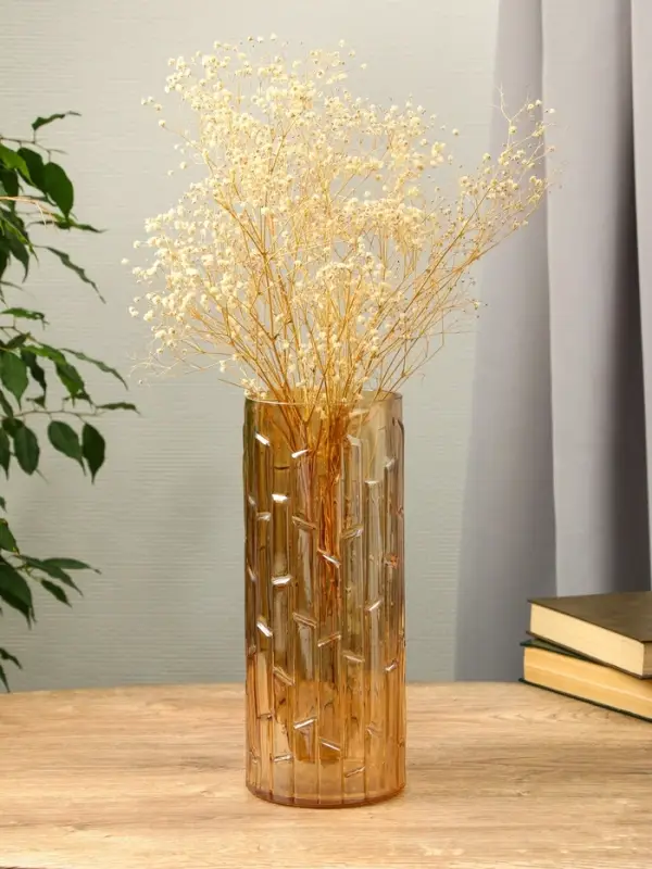 Ваза стекло настольная  Ваза стекло настольная "Мэнди" 29х12 см, коричневый