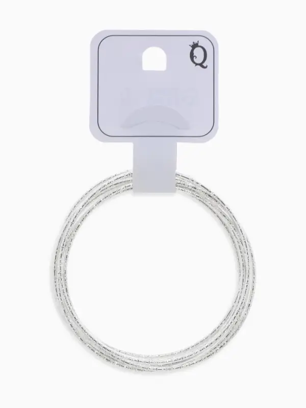 Браслеты металл &laquo;Каркас. Тонкая нить&raquo;, набор 10 шт. d=6.5 см, цвет серебро