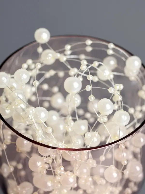 Гирлянда для декора из бусин, айвори - крем Гирлянда для декора из бусин, айвори - крем