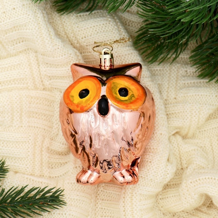 Украшение ёлочное Украшение ёлочное "Сова" 8,5х7 см, микс