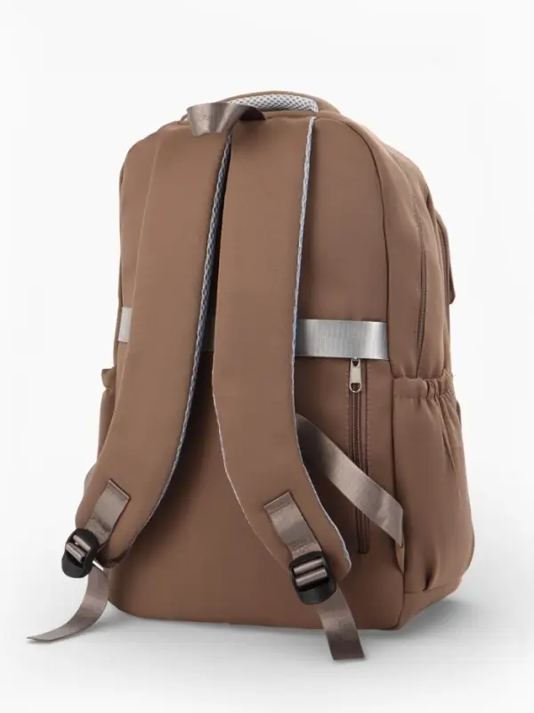 Рюкзак школьный, &laquo;Уставший кот&raquo;, 5 карманов, 2 отделения, 31&times;13.5&times;45 см, коричневый