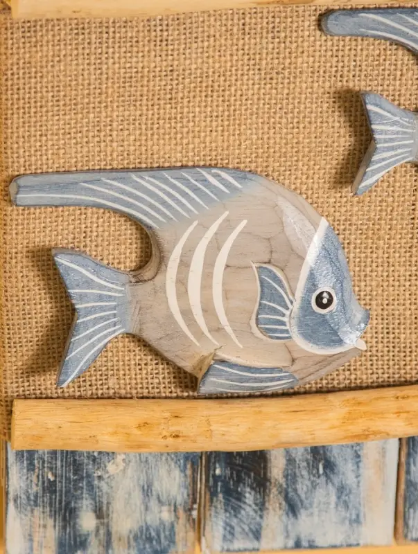 Панно плетёное «Пара рыбок», 25×4×55 см