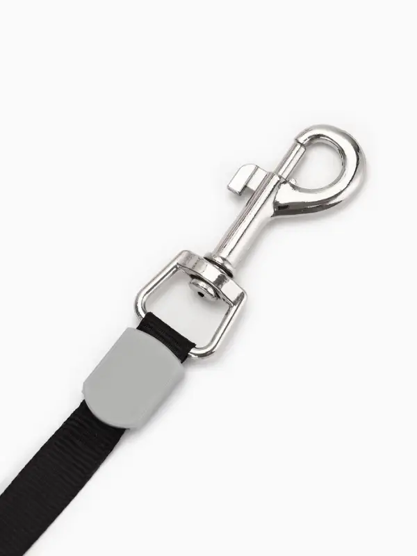 Рулетка - поводок для собак, лента 3 м, розовая, серая