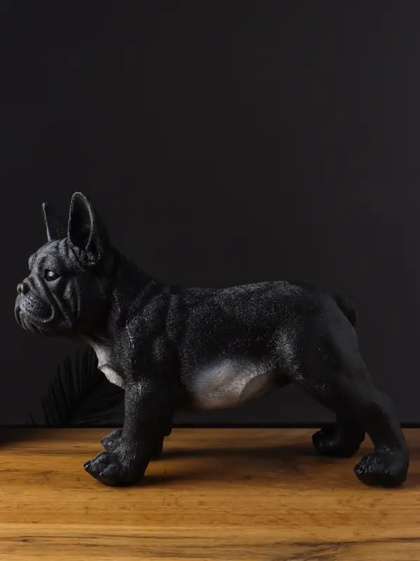 Фигура гипс «Французский бульдог», 14×34×25 см, чёрный