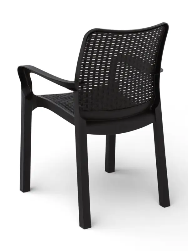 Стул садовый Rattan, 50.6&times;58&times;83.3 см, пластиковый, цвет горький шоколад