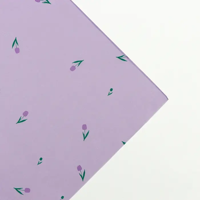 Бумага упаковочная тишью, «Цветы», сиреневый, 50 см × 70 см 17 грамм