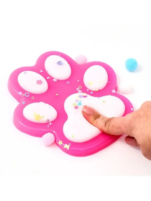 Сквиш антистресс - игрушка &laquo;Кошачья лапка&raquo;, с блёстками, МИКС