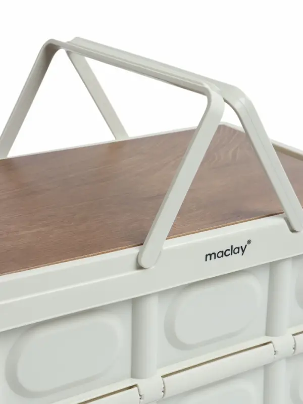 Стол - корзина maclay 2 в 1, складная, 30 л, 44&times;30&times;24/6 см, светло-серая