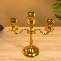 Подсвечник &laquo;Власть&raquo;, на 3 свечи, 9&times;22&times;26 см, алюминий