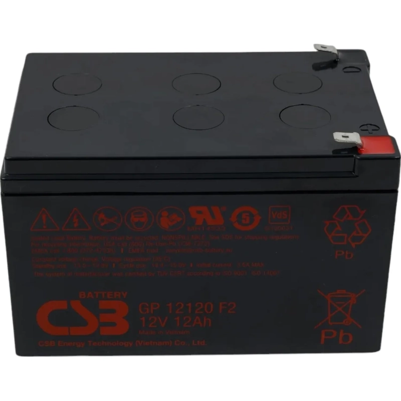 Батарея для ИБП CSB серия GP, GP12120 F2 CSB, 12В/12Ач, клеммы F2