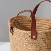 Корзина для хранения плетёная ручной работы Доляна &laquo;Айко&raquo;, 21,5&times;21,5&times;16,5 см, цвет бежевый