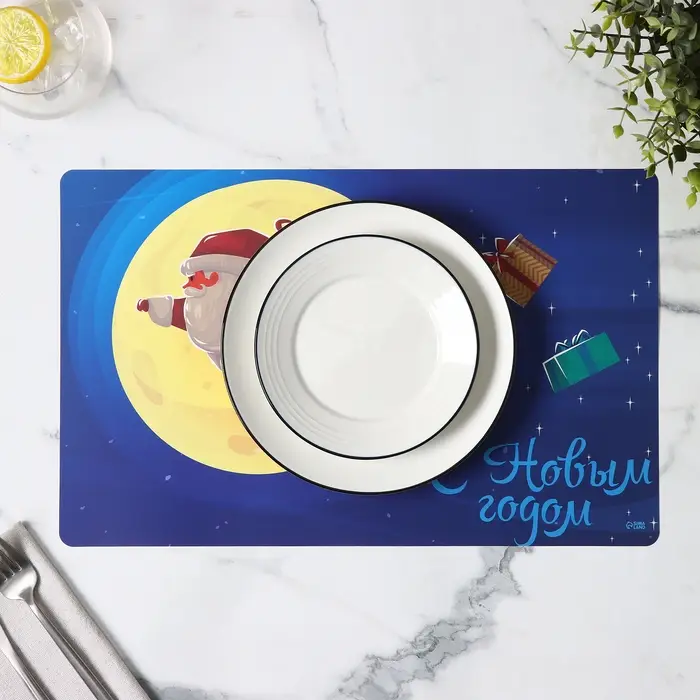 Салфетка сервировочная на стол Доляна «Новый год 2025», 26×41 см