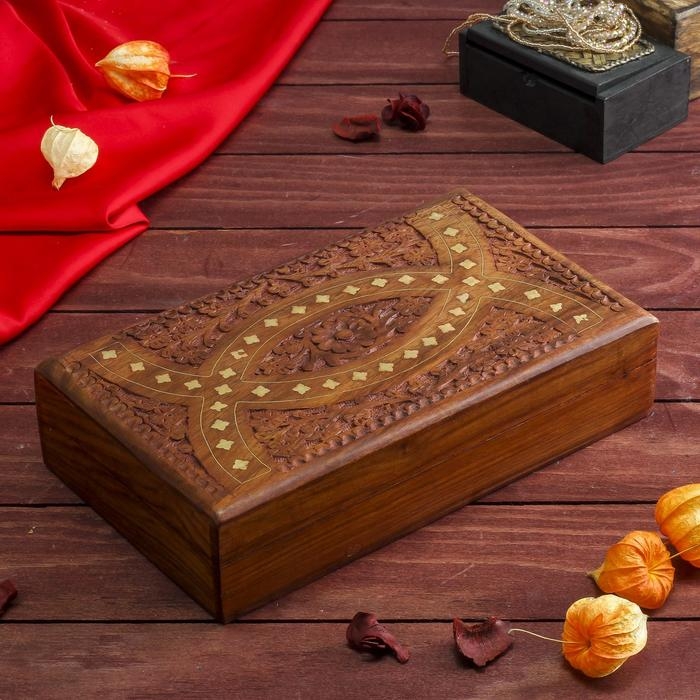 Шкатулка дерево  Шкатулка дерево "Переплетение" 25х15х6 см