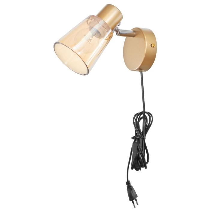 Бра с проводом 59395/1 E14 40Вт золото-хром 15х11х15 см Бра с проводом 59395/1 E14 40Вт золото-хром 15х11х15 см