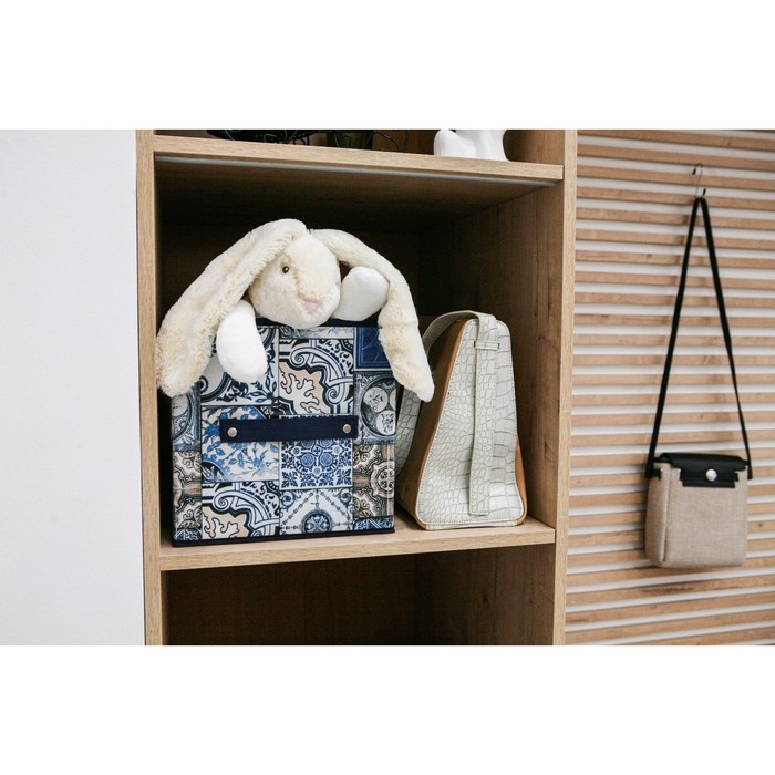 Короб стеллажный для хранения Доляна «Мозаика», 25×25×25 см, цвет синий Короб стеллажный для хранения Доляна «Мозаика», 25×25×25 см, цвет синий