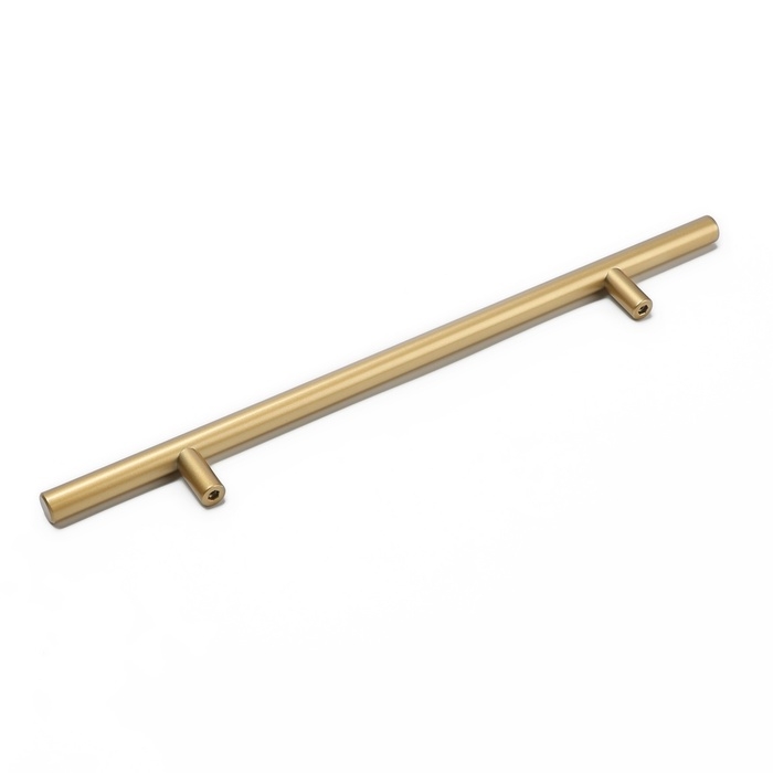 Ручка рейлинг ТУНДРА, облегчённая, d=12 мм, м/о 192/300 мм, внеш ножка, цвет золото Ручка рейлинг ТУНДРА, облегчённая, d=12 мм, м/о 192/300 мм, внеш ножка, цвет золото