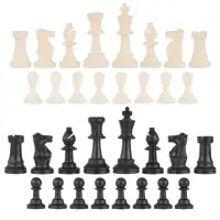 Шахматные фигуры, пластик, король h=7.5 см, пешка h=3.5 см