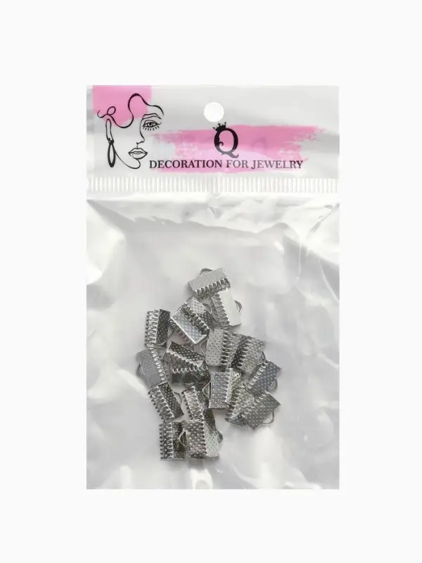 Зажим для ленты, (набор 20 шт.), цвет серебро, 10 мм, СМ-339