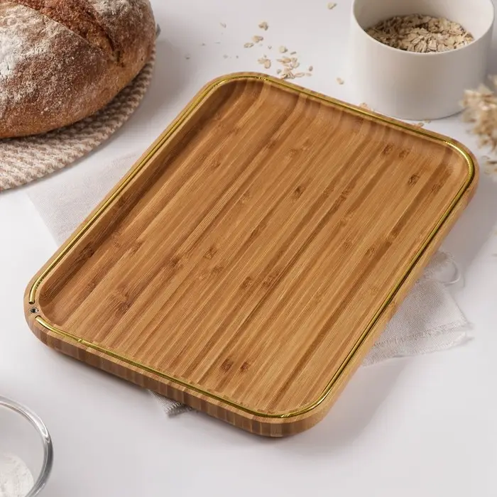 Блюдо для подачи Доляна &laquo;Цветение&raquo;, 36&times;24 см, бамбук