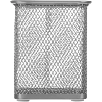 Подставка-стакан Attache 100х80x80мм квадратная металл сетка серебр