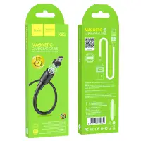 Кабель X52 USB Micro USB магнитный 1M HOCO черный