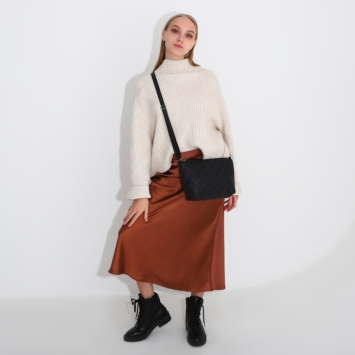 Сумка кросс-боди на молнии, цвет чёрный Сумка кросс-боди на молнии, цвет чёрный