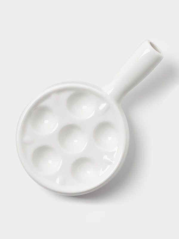 Блюдо для подачи улиток 6 отверстий Блюдо для подачи улиток 6 отверстий