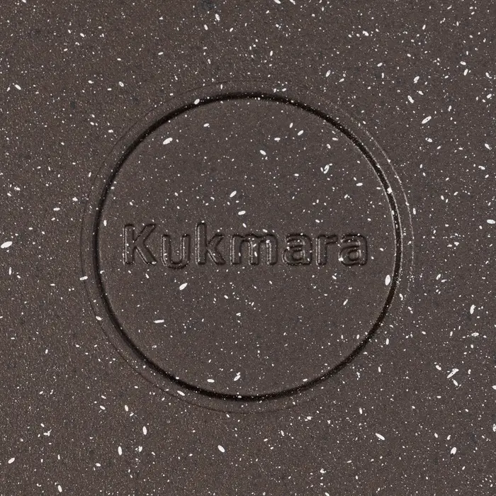 Сковорода KUKMARA &laquo;Мраморная&raquo;, d=28 см, пластиковая ручка, антипригарное покрытие, литой алюминий, коричневая