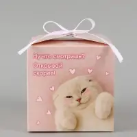 Коробка подарочная складная &laquo;Открывай скорее&raquo;, 12&times;12&times;12 см